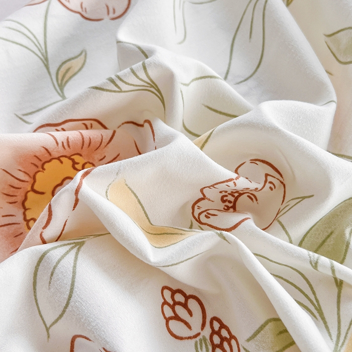 91家纺网 家纺一手货源 找家纺 赫然家纺 2026新款亲肤舒适活性印染水洗棉床笠系列床笠三件套（床笠+枕套） 露华浓