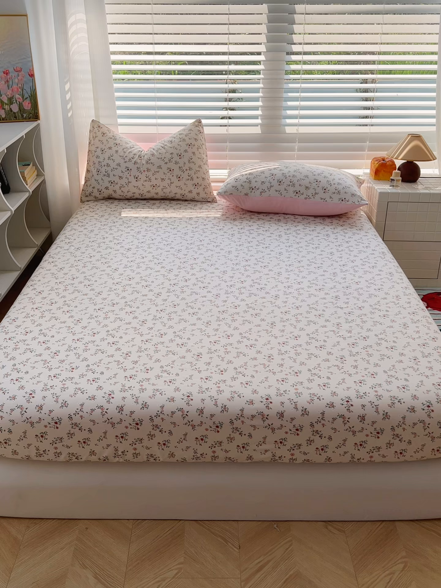 91家纺网 家纺一手货源 找家纺 赫然家纺 2026新款亲肤舒适活性印染水洗棉床笠系列-单床笠 秘密花园