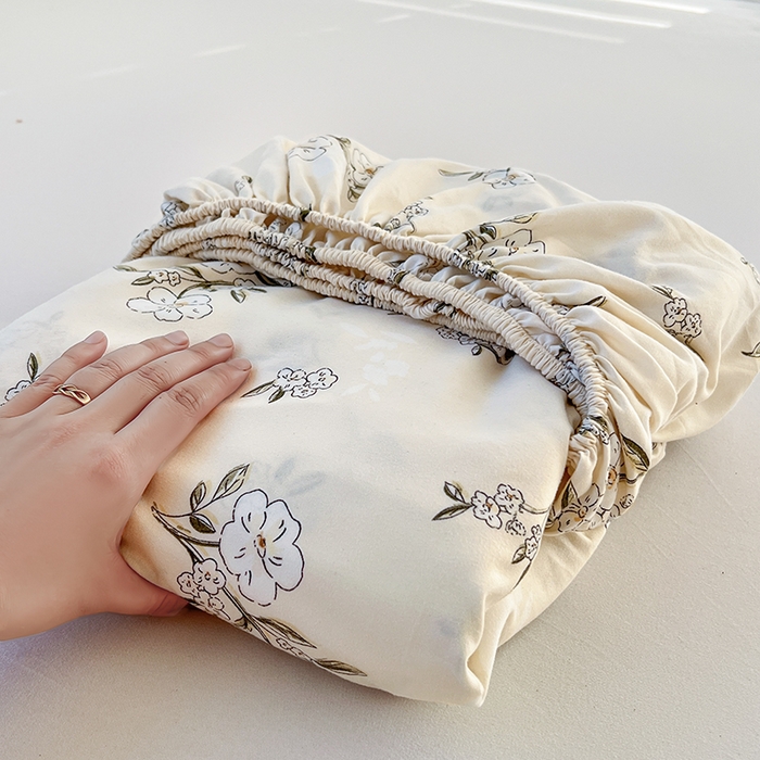 赫然家纺 2026新款亲肤舒适活性印染水洗棉床笠系列-单床笠 醒春