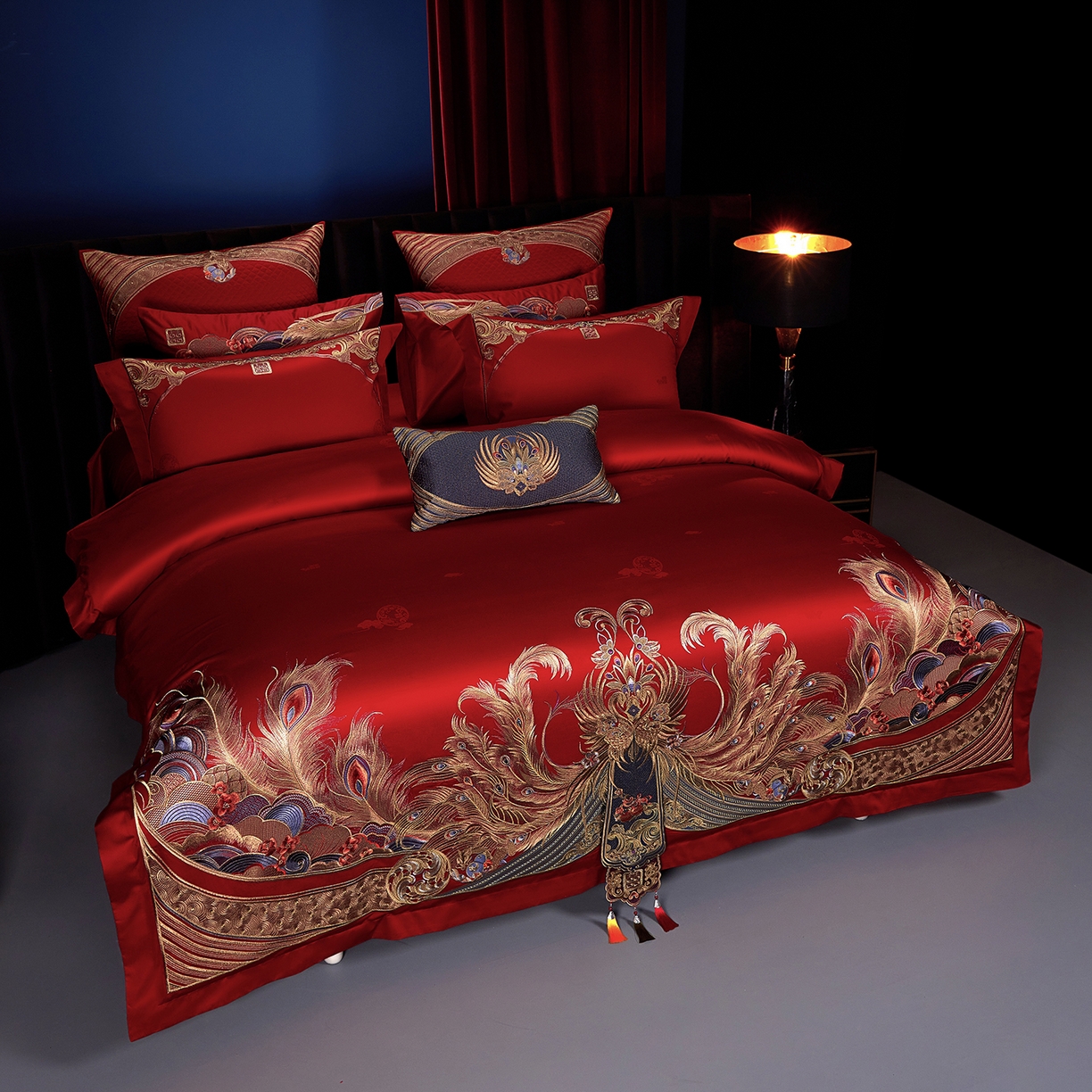 91家纺网 家纺一手货源 找家纺 （总）缔缦 2025新款Wedding高端婚庆长绒棉系列-凤凰传奇