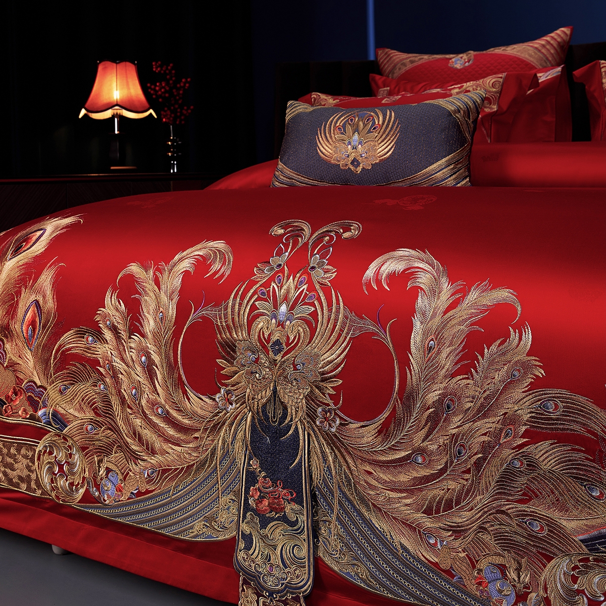 91家纺网 家纺一手货源 找家纺 （总）缔缦 2025新款Wedding高端婚庆长绒棉系列-凤凰传奇