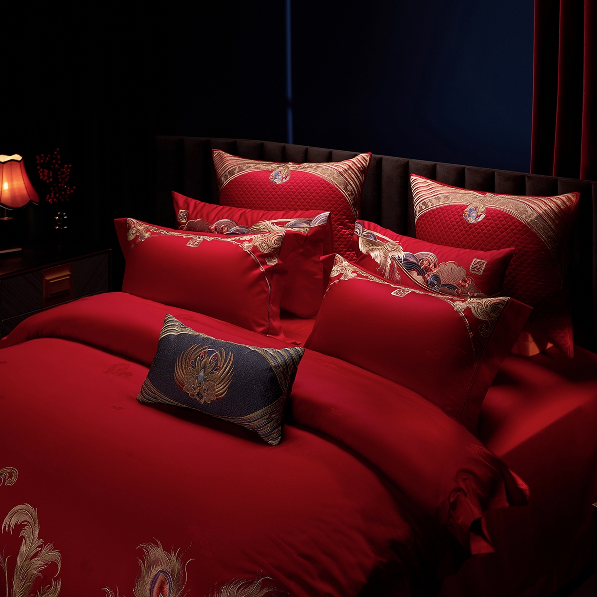 91家纺网 家纺一手货源 找家纺 （总）缔缦 2025新款Wedding高端婚庆长绒棉系列-凤凰传奇