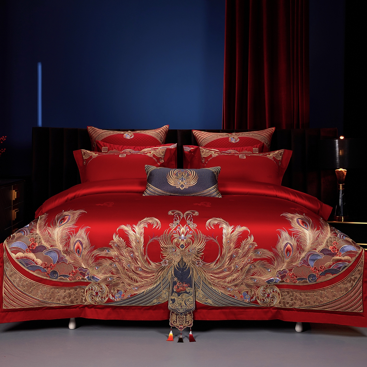 91家纺网 家纺一手货源 找家纺 （总）缔缦 2025新款Wedding高端婚庆长绒棉系列-凤凰传奇