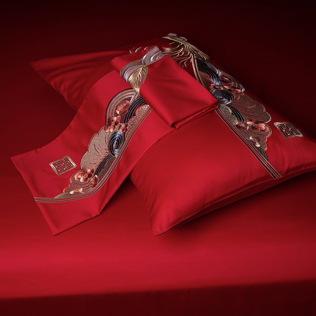 91家纺网 家纺一手货源 找家纺 （总）缔缦 2025新款Wedding高端婚庆长绒棉系列-凤凰传奇