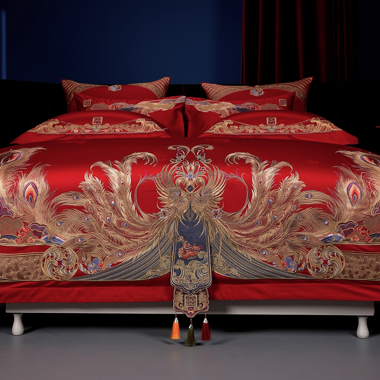 91家纺网 家纺一手货源 找家纺 （总）缔缦 2025新款Wedding高端婚庆长绒棉系列-凤凰传奇