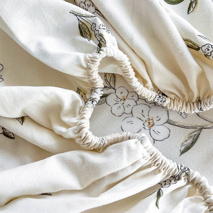 91家纺网 家纺一手货源 找家纺 赫然家纺 2026新款亲肤舒适活性印染水洗棉床笠系列床笠三件套（床笠+枕套） 醒春