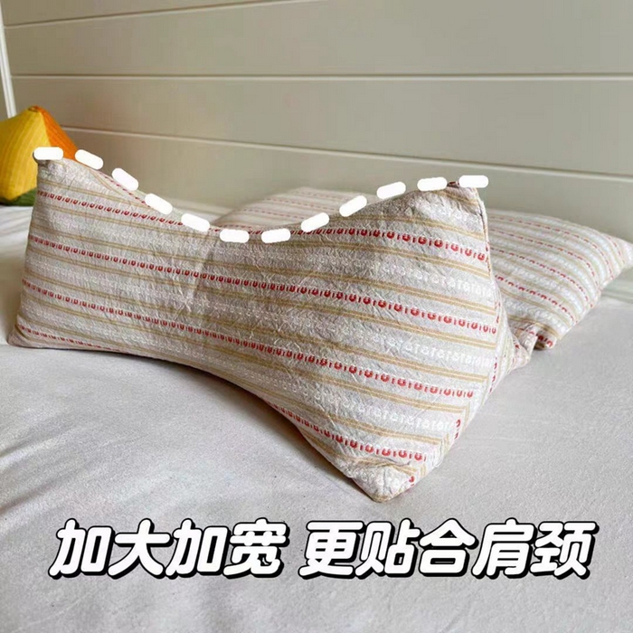 91家纺网 家纺一手货源 找家纺 （总）云熙枕业 2025新款全棉三角方形连体纯荞麦牵引枕