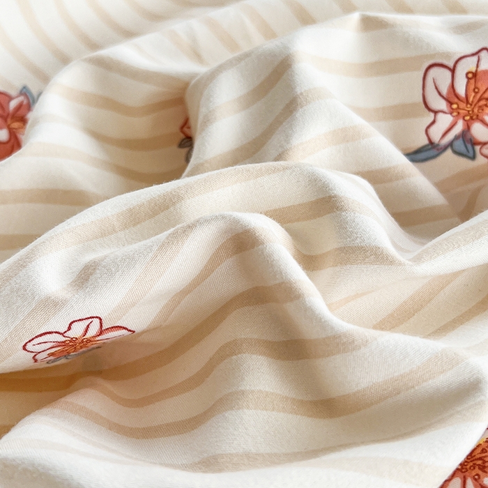 91家纺网 家纺一手货源 找家纺 赫然家纺 2026新款亲肤舒适活性印染水洗棉床笠系列-单床笠 樱花季