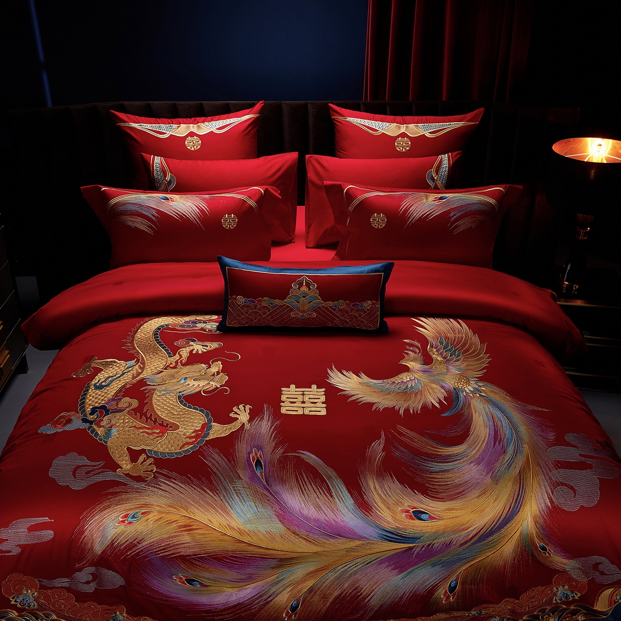 91家纺网 家纺一手货源 找家纺 （总）缔缦 2025新款Wedding高端婚庆长绒棉系列-凤舞九天