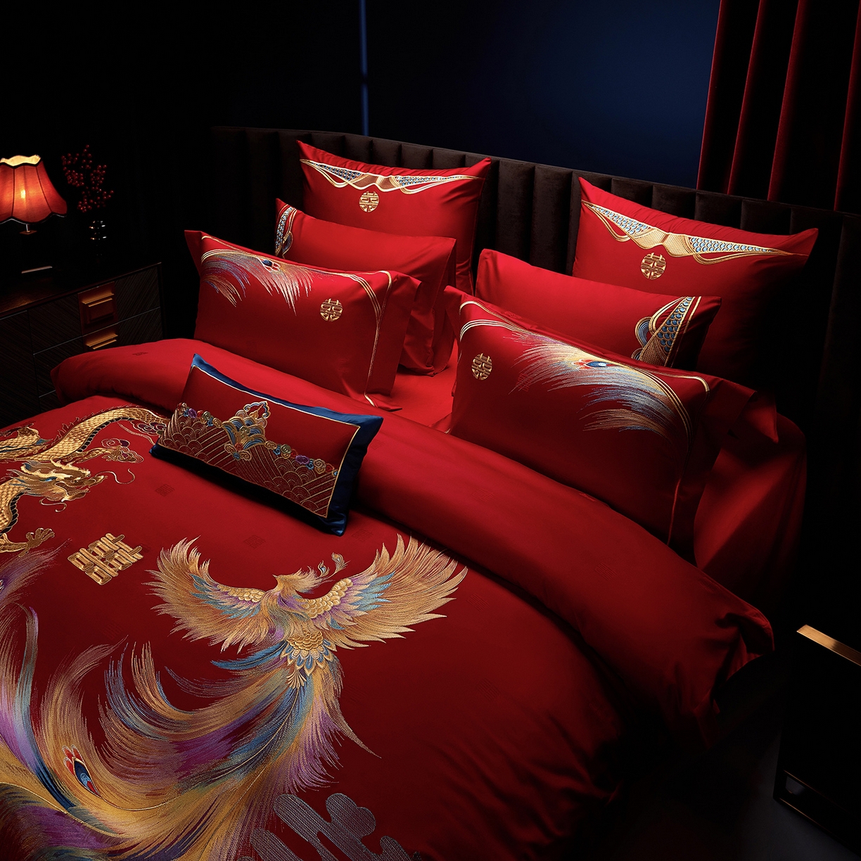 91家纺网 家纺一手货源 找家纺 （总）缔缦 2025新款Wedding高端婚庆长绒棉系列-凤舞九天