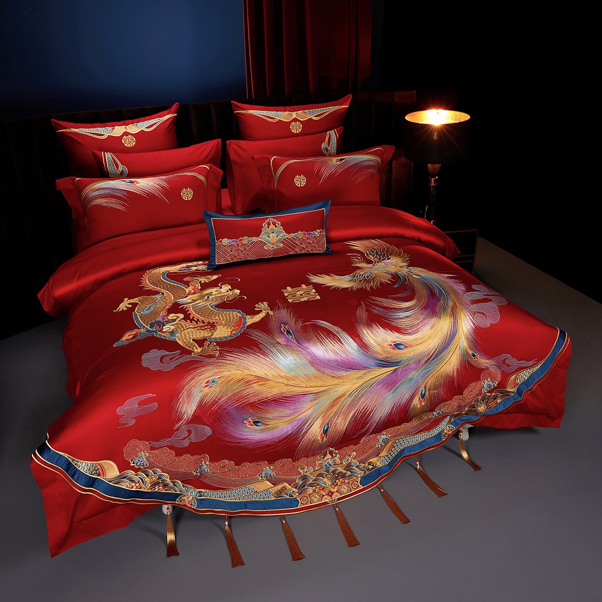 91家纺网 家纺一手货源 找家纺 （总）缔缦 2025新款Wedding高端婚庆长绒棉系列-凤舞九天