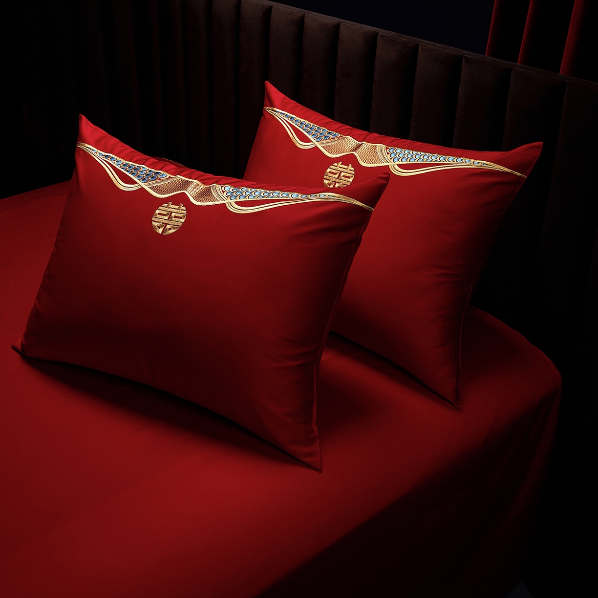 91家纺网 家纺一手货源 找家纺 （总）缔缦 2025新款Wedding高端婚庆长绒棉系列-凤舞九天