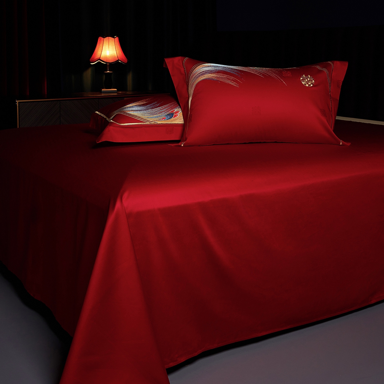 91家纺网 家纺一手货源 找家纺 （总）缔缦 2025新款Wedding高端婚庆长绒棉系列-凤舞九天