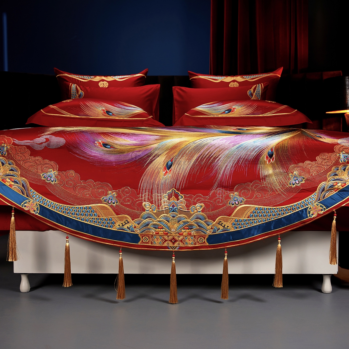 91家纺网 家纺一手货源 找家纺 （总）缔缦 2025新款Wedding高端婚庆长绒棉系列-凤舞九天