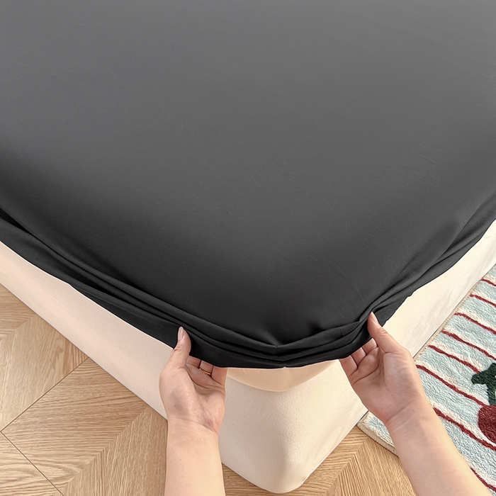 91家纺网 家纺一手货源 找家纺 （总）赫然家纺 2025新款亲肤舒适活性印染纯色磨毛床笠系列床笠三件套（床笠+枕套）