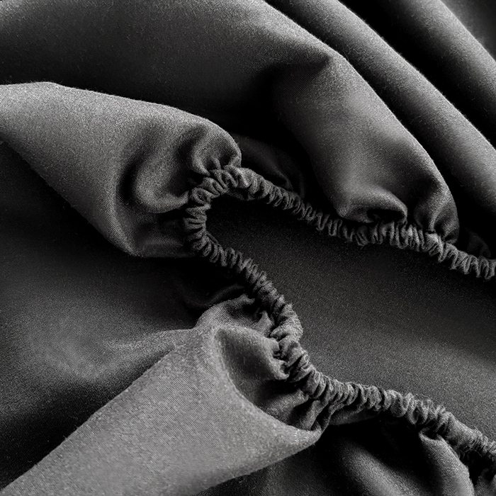 91家纺网 家纺一手货源 找家纺 赫然家纺 2026新款亲肤舒适活性印染纯色磨毛床笠系列床笠三件套（床笠+枕套） 纯黑色