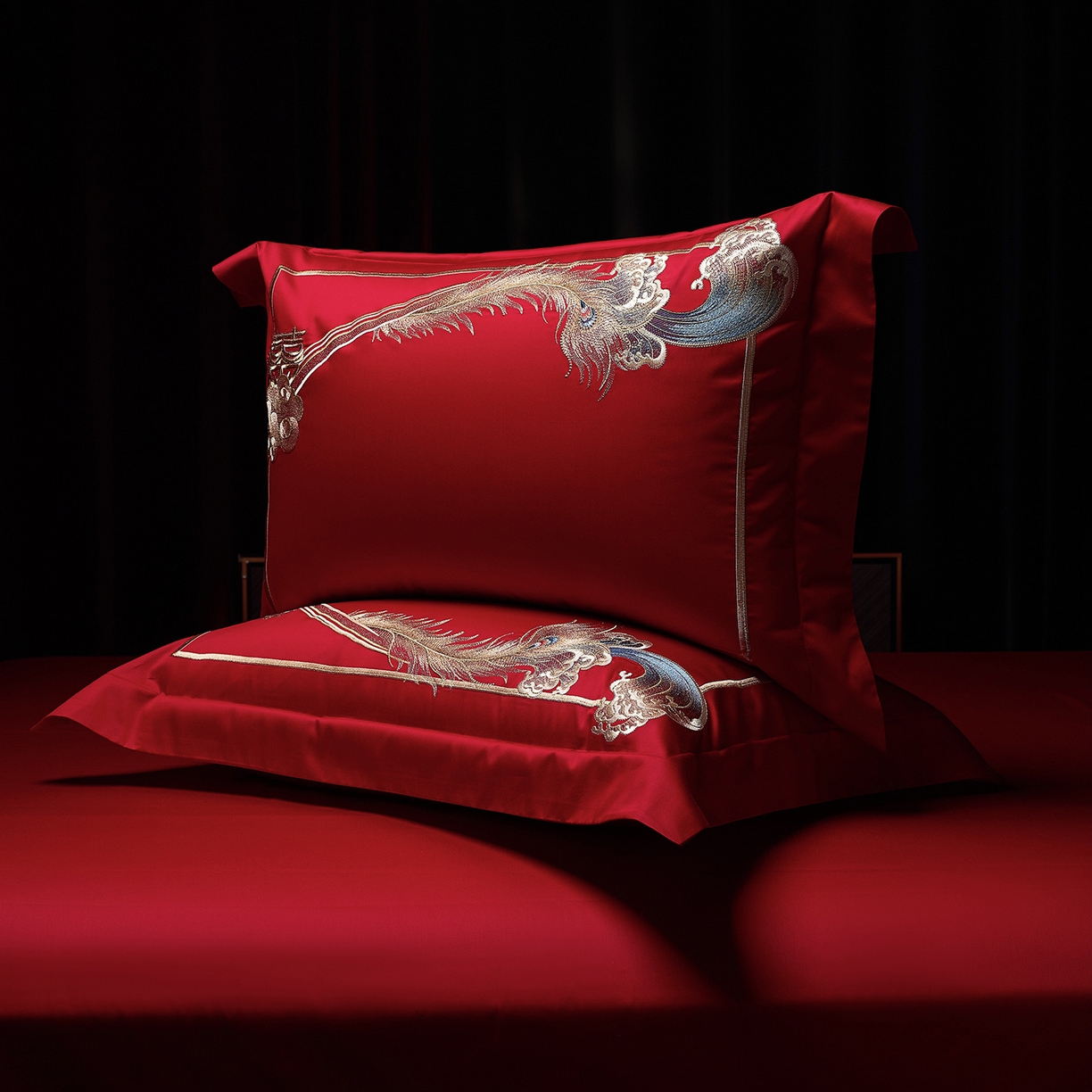 91家纺网 家纺一手货源 找家纺 （总）缔缦 2025新款Wedding高端婚庆长绒棉系列-龙凤瑞彩