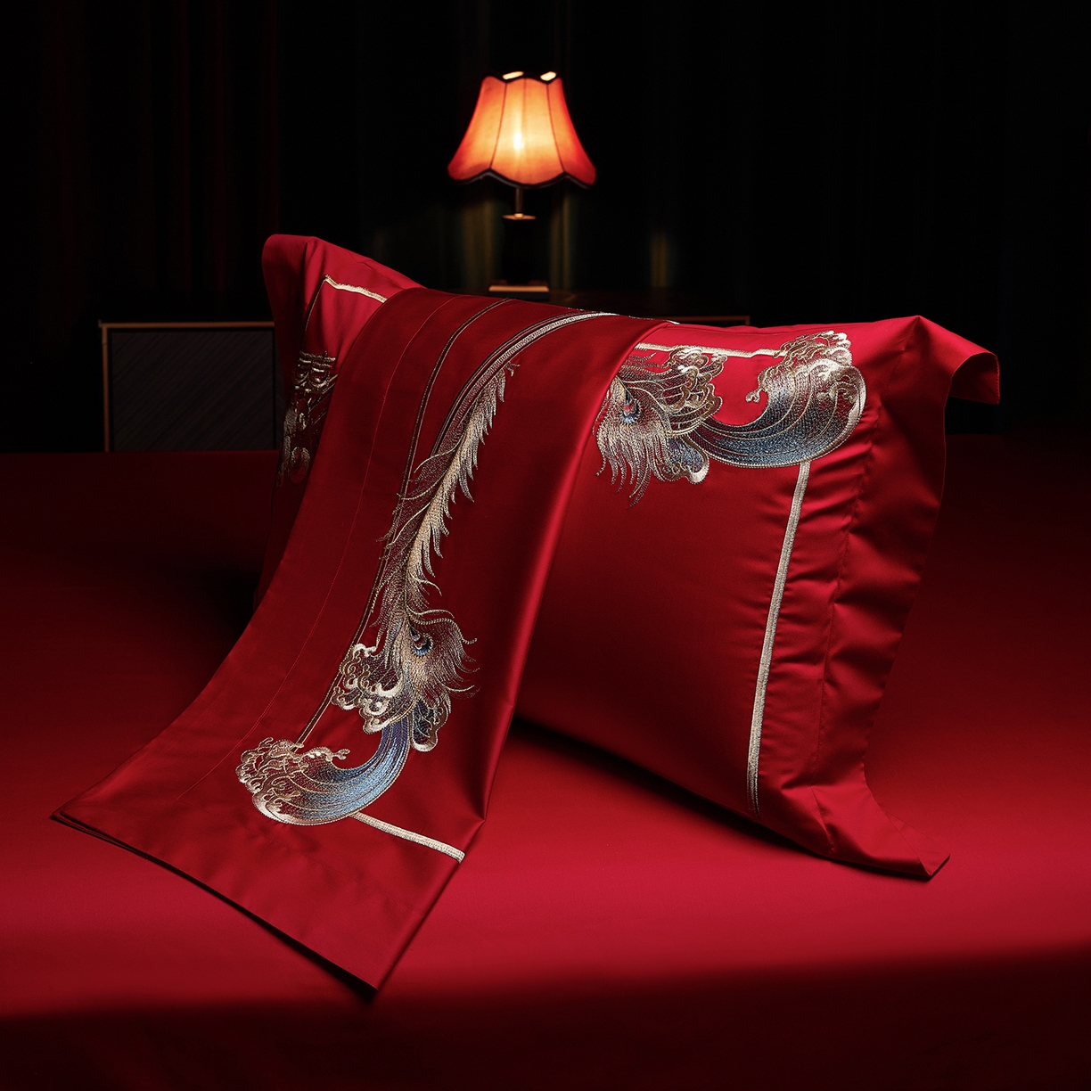 91家纺网 家纺一手货源 找家纺 （总）缔缦 2025新款Wedding高端婚庆长绒棉系列-龙凤瑞彩