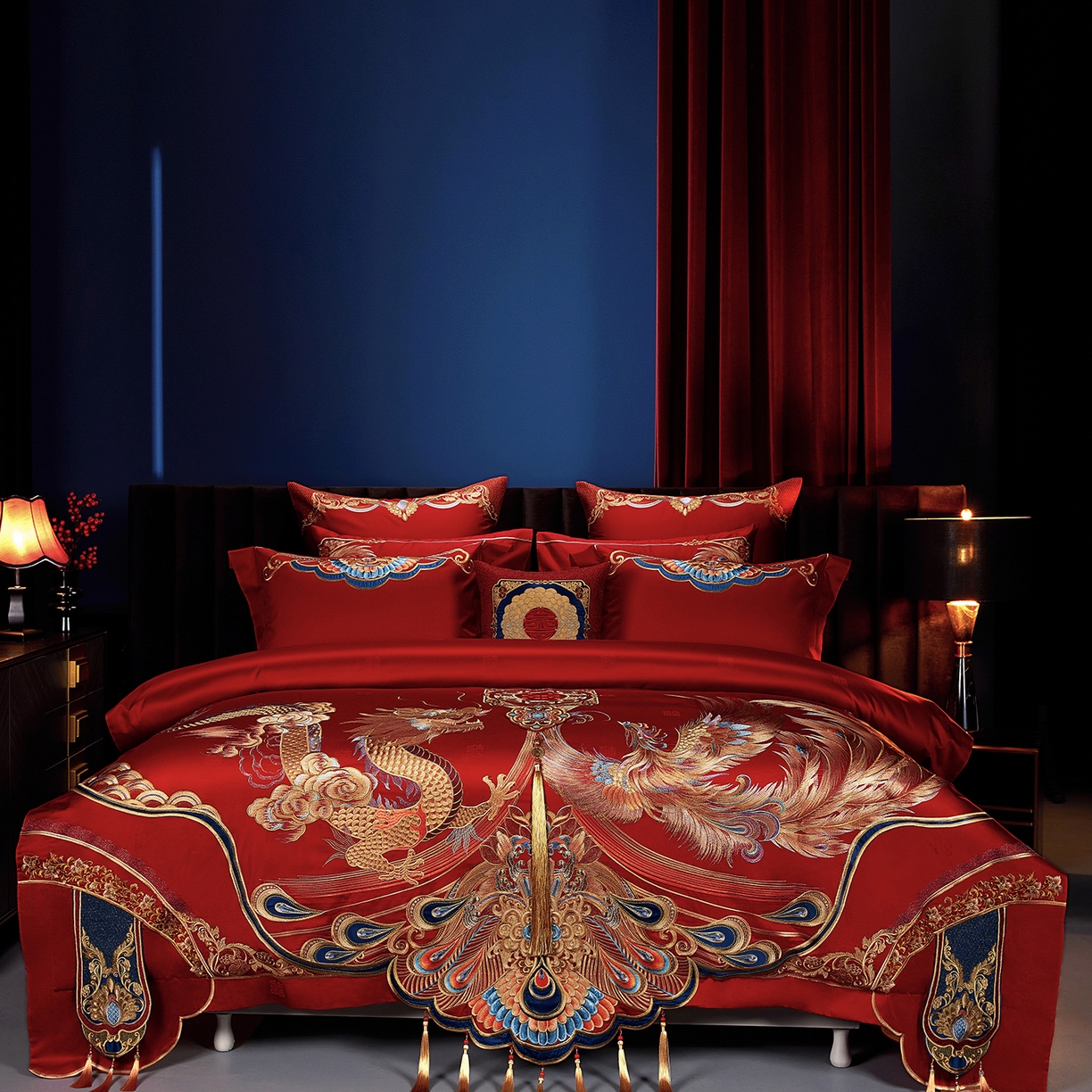 91家纺网 家纺一手货源 找家纺 缔缦 2025新款定织八枚锻s140数码印花系列四件套 莫里斯