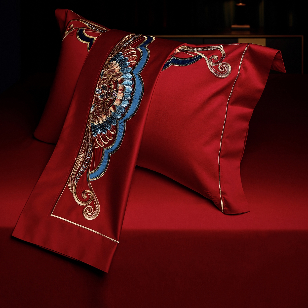 91家纺网 家纺一手货源 找家纺 （总）缔缦 2025新款Wedding高端婚庆长绒棉系列-龙腾凤翔