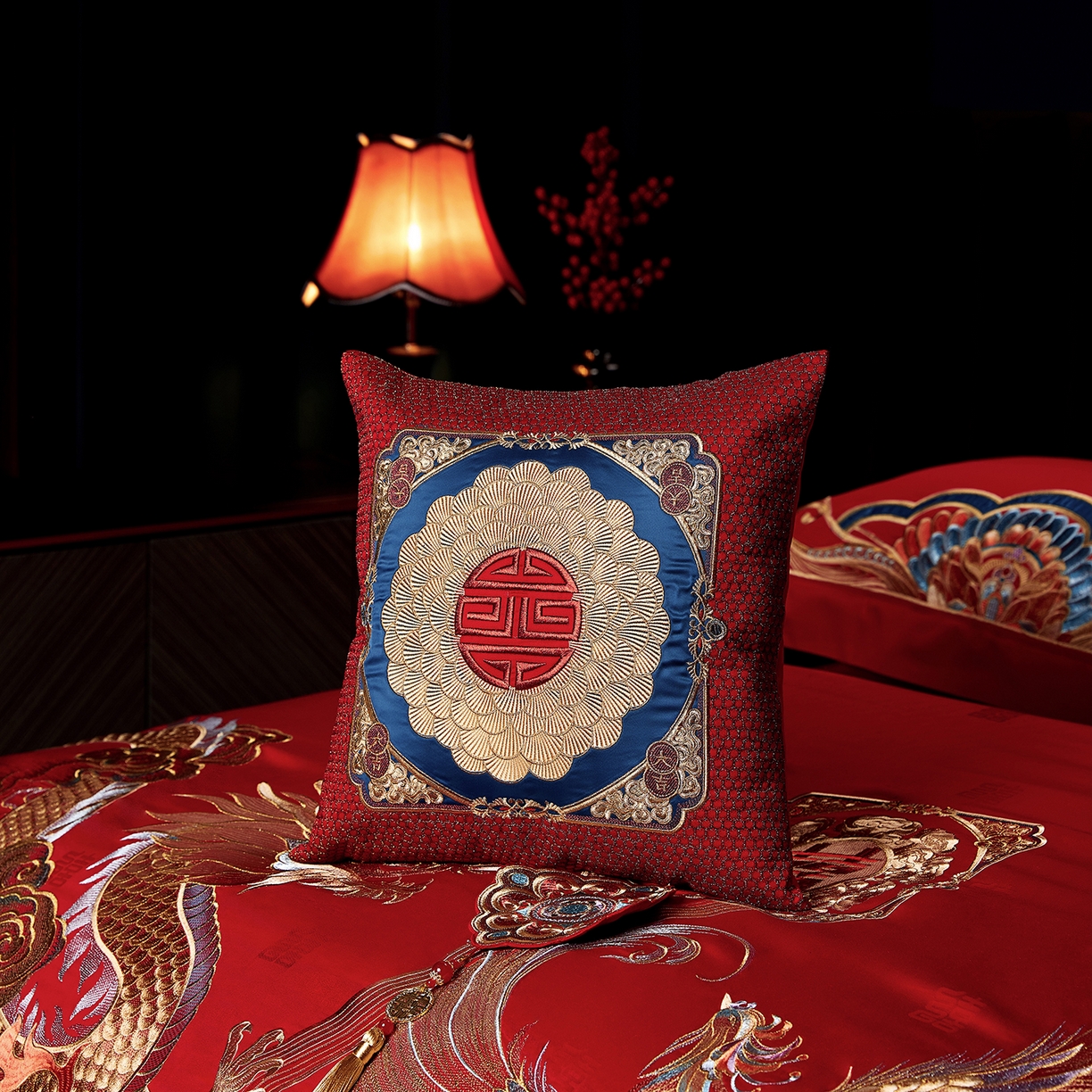 91家纺网 家纺一手货源 找家纺 （总）缔缦 2025新款Wedding高端婚庆长绒棉系列-龙腾凤翔