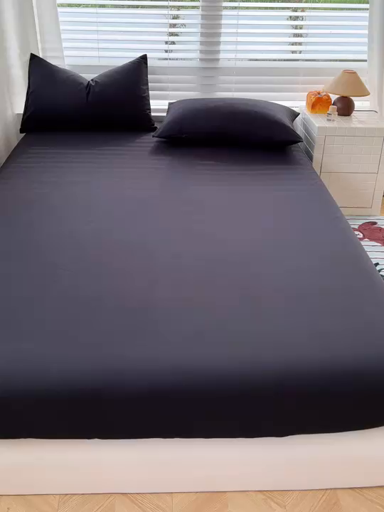 91家纺网 家纺一手货源 找家纺 （总）赫然家纺 2025新款亲肤舒适活性印染纯色磨毛床笠系列床笠三件套（床笠+枕套）