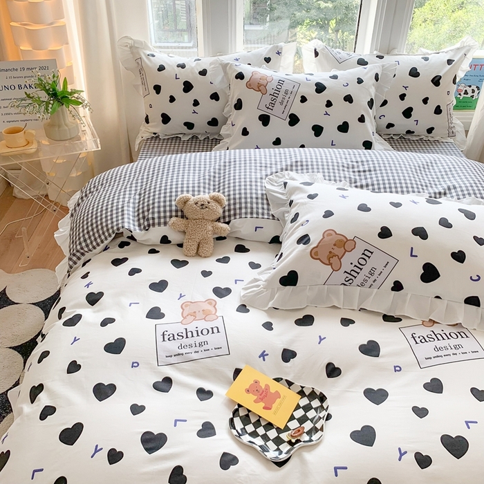 91家纺网 家纺一手货源 找家纺 （总）玉元坊 2025春夏新款公主风全棉纯棉花边被套床单四件套