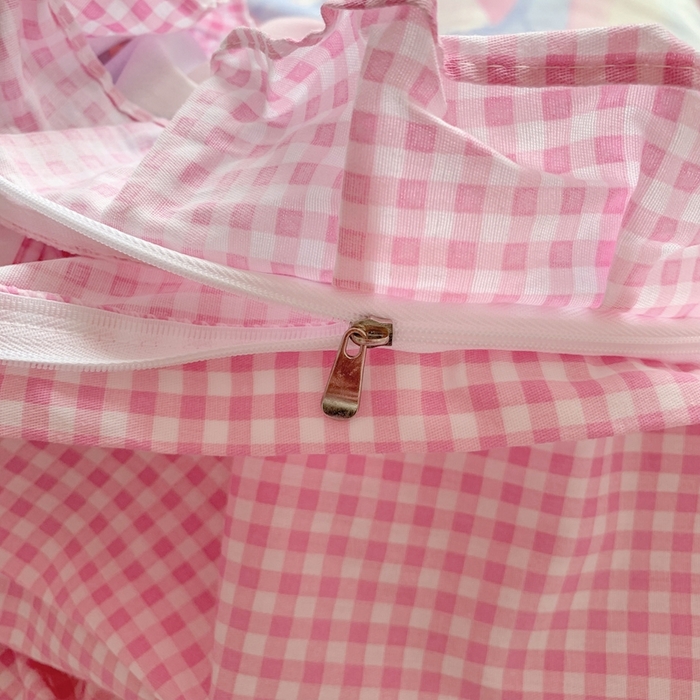 91家纺网 家纺一手货源 找家纺 玉元坊 2025春夏新款公主风全棉纯棉花边被套床单四件套 奶油小狗