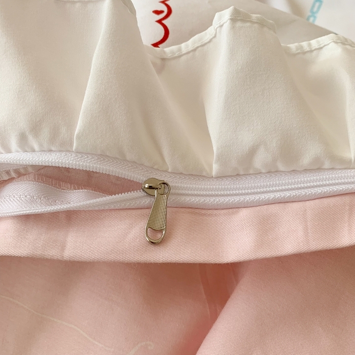 91家纺网 家纺一手货源 找家纺 玉元坊 2025春夏新款公主风全棉纯棉花边被套床单四件套 夏日乐园