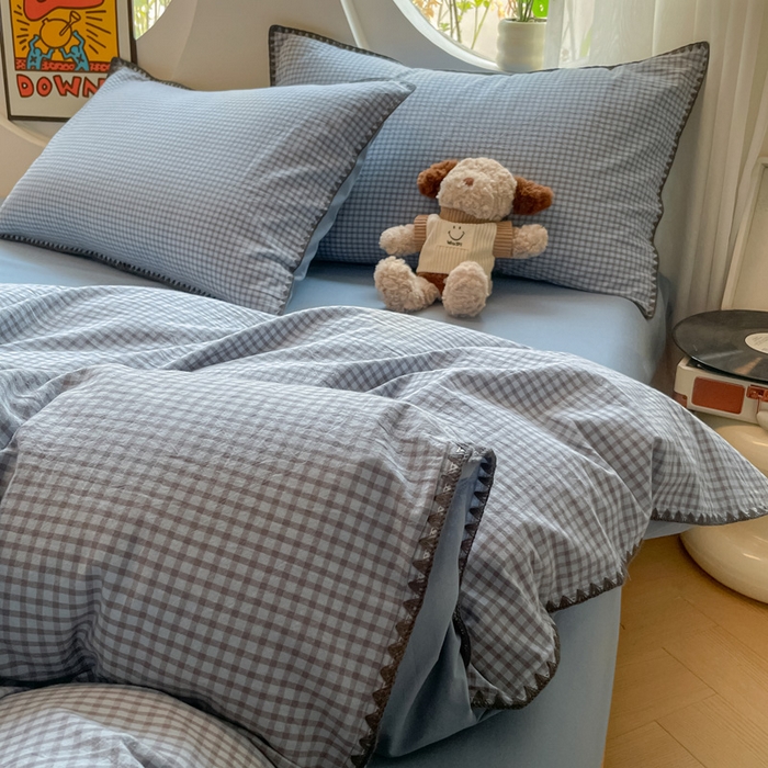 91家纺网 家纺一手货源 找家纺 （总）雅居纺2025新款贝壳边色织水洗棉四件套