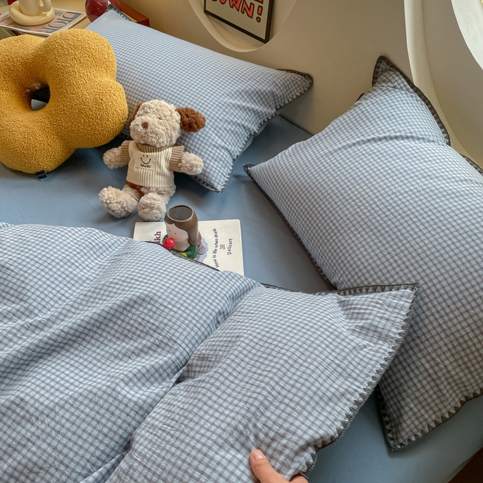 91家纺网 家纺一手货源 找家纺 （总）雅居纺2025新款贝壳边色织水洗棉四件套