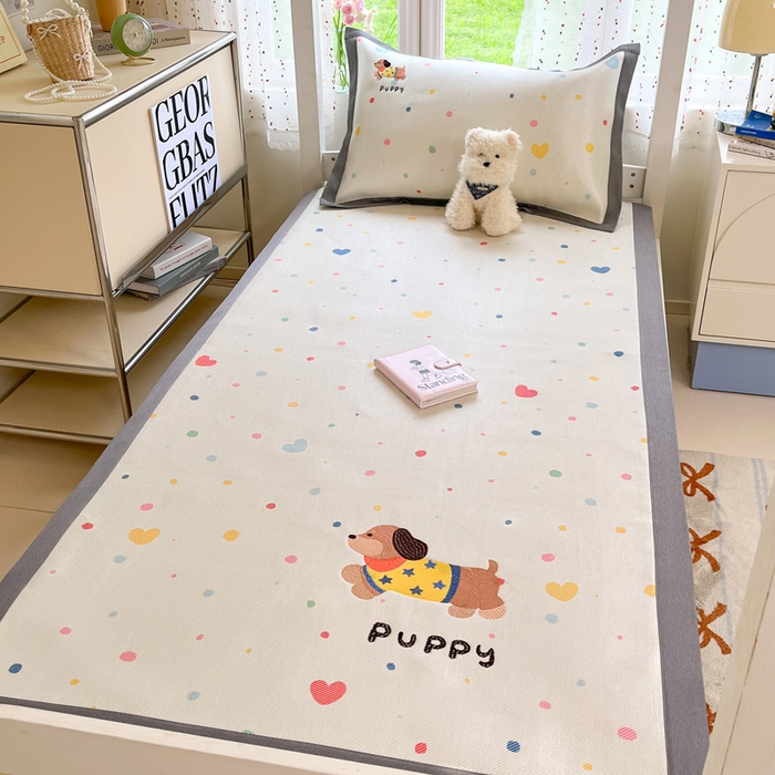 91家纺网 家纺一手货源 找家纺 （总）雅居纺2025新款A类加厚三明治底绣花冰藤席 