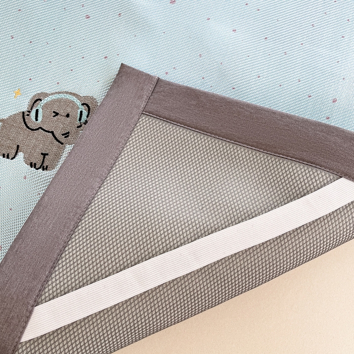 91家纺网 家纺一手货源 找家纺 雅居纺2025新款A类加厚三明治底绣花冰藤席  小象家族