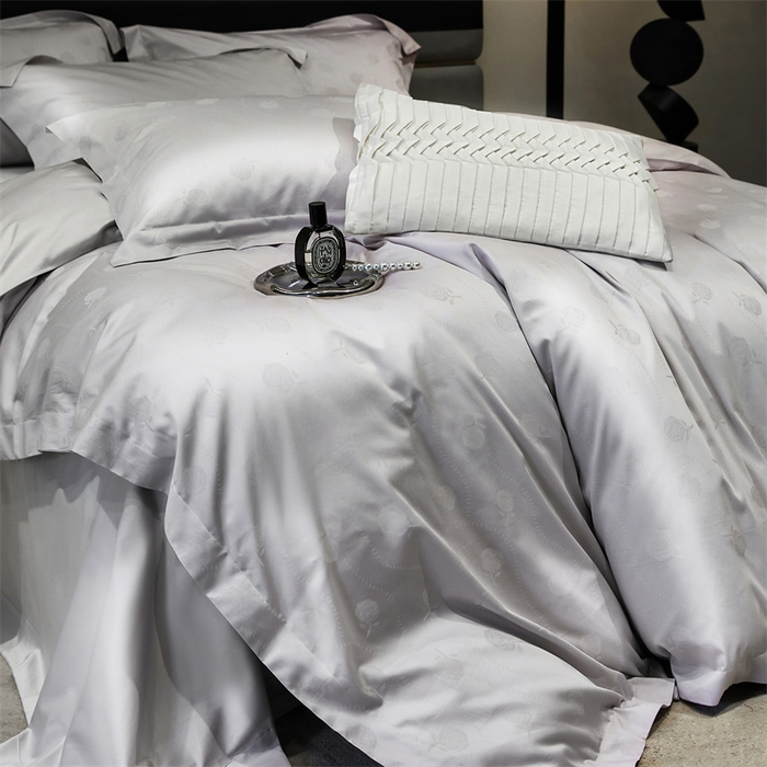 91家纺网 家纺一手货源 找家纺 （总）宏羽纺家纺 2023新款高支高密全棉绣花工艺四件套--格林系列