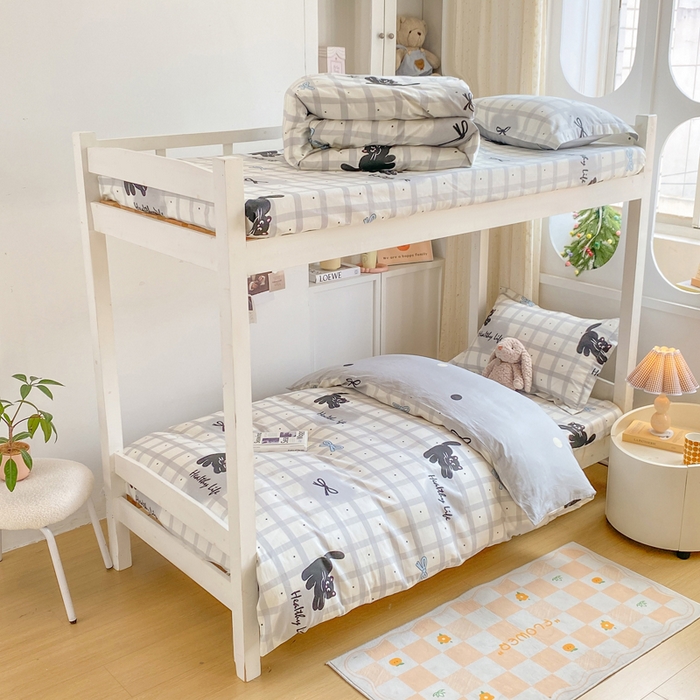 91家纺网 家纺一手货源 找家纺 （总）朵安2025新款全棉印花学生三件套