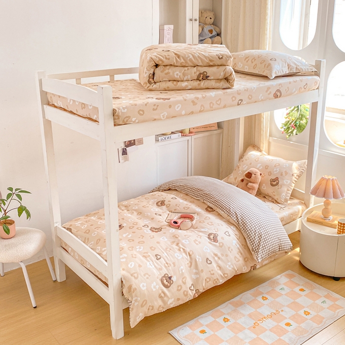 91家纺网 家纺一手货源 找家纺 （总）朵安2025新款全棉印花学生三件套