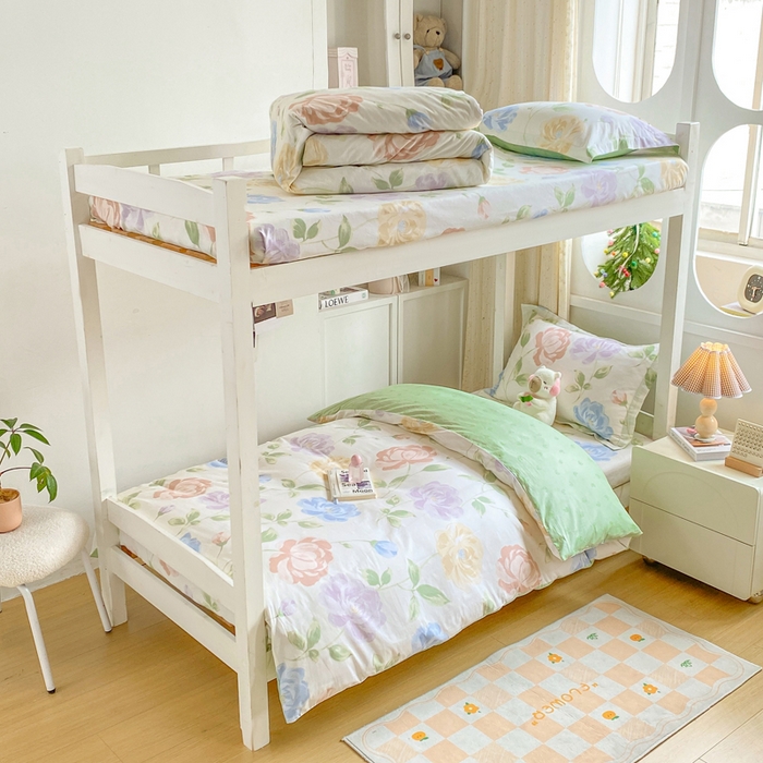 91家纺网 家纺一手货源 找家纺 （总）朵安2025新款全棉印花学生三件套