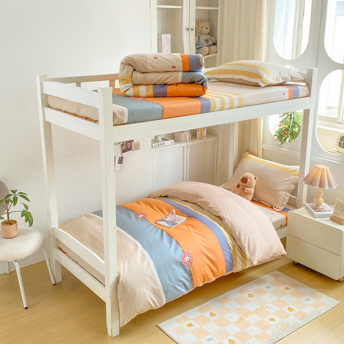 91家纺网 家纺一手货源 找家纺 （总）朵安2025新款全棉印花学生三件套