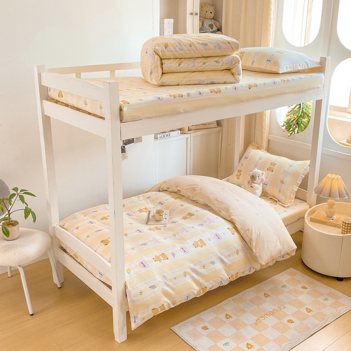 91家纺网 家纺一手货源 找家纺 （总）朵安2025新款全棉印花学生三件套