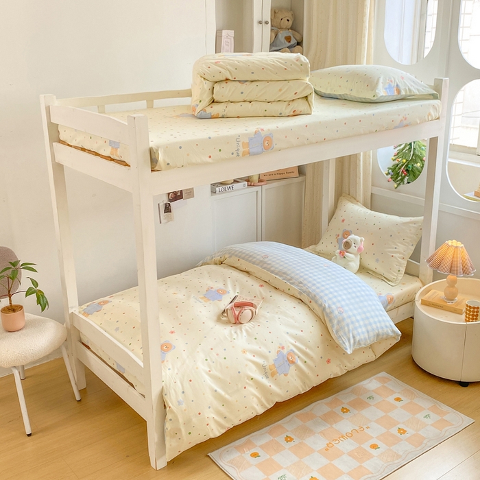 91家纺网 家纺一手货源 找家纺 （总）朵安2025新款全棉印花学生三件套