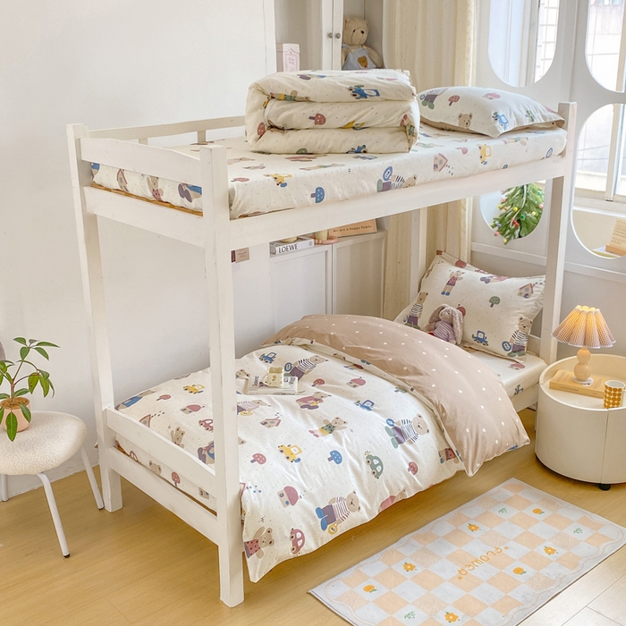 91家纺网 家纺一手货源 找家纺 （总）朵安2025新款全棉印花学生三件套