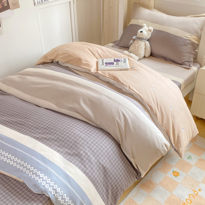 91家纺网 家纺一手货源 找家纺 （总）朵安2025新款全棉印花学生三件套