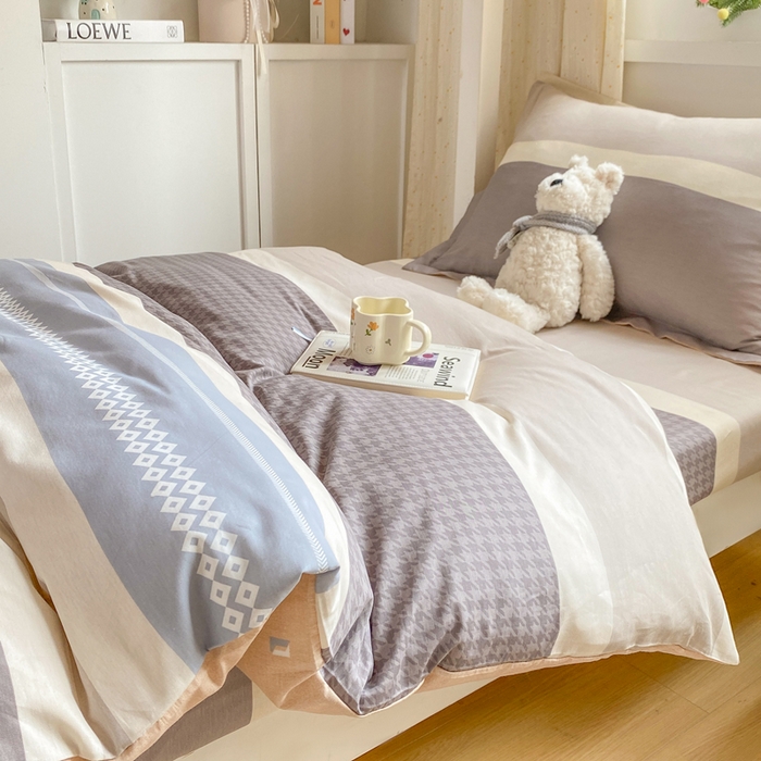 91家纺网 家纺一手货源 找家纺 （总）朵安2025新款全棉印花学生三件套