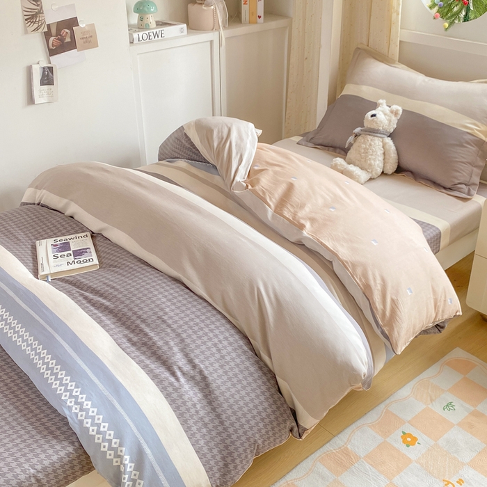 91家纺网 家纺一手货源 找家纺 （总）朵安2025新款全棉印花学生三件套