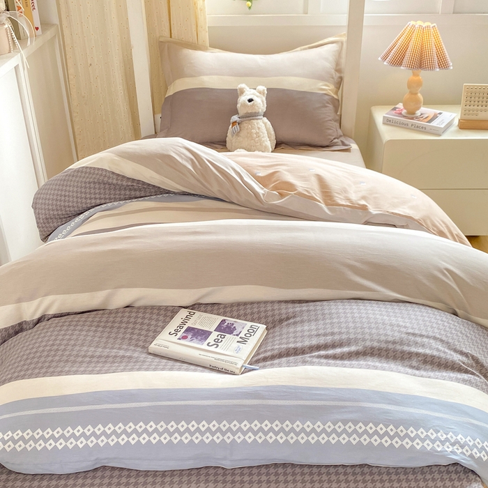 91家纺网 家纺一手货源 找家纺 （总）朵安2025新款全棉印花学生三件套