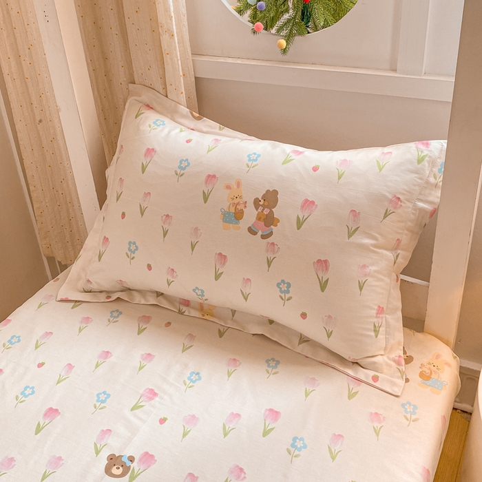 91家纺网 家纺一手货源 找家纺 朵安2025新款全棉印花学生三件套 春日班