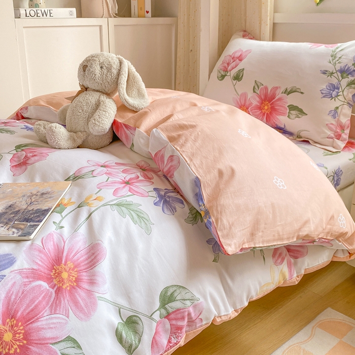 91家纺网 家纺一手货源 找家纺 朵安2025新款全棉印花学生三件套 花雅图