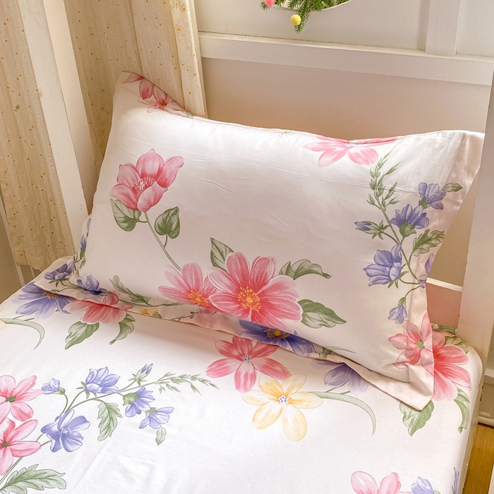 91家纺网 家纺一手货源 找家纺 朵安2025新款全棉印花学生三件套 花雅图