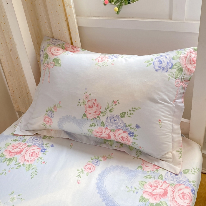 91家纺网 家纺一手货源 找家纺 朵安2025新款全棉印花学生三件套 解语花