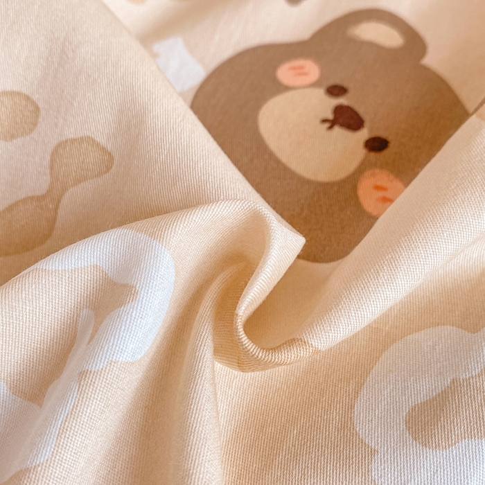 91家纺网 家纺一手货源 找家纺 朵安2025新款全棉印花学生三件套 咖啡甜心